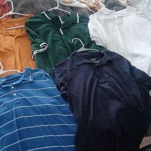 Old Navy Men's Polo Shirts - Blue, Green, White, Orange, Black